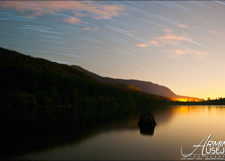 Star Trails with a Shooting Star