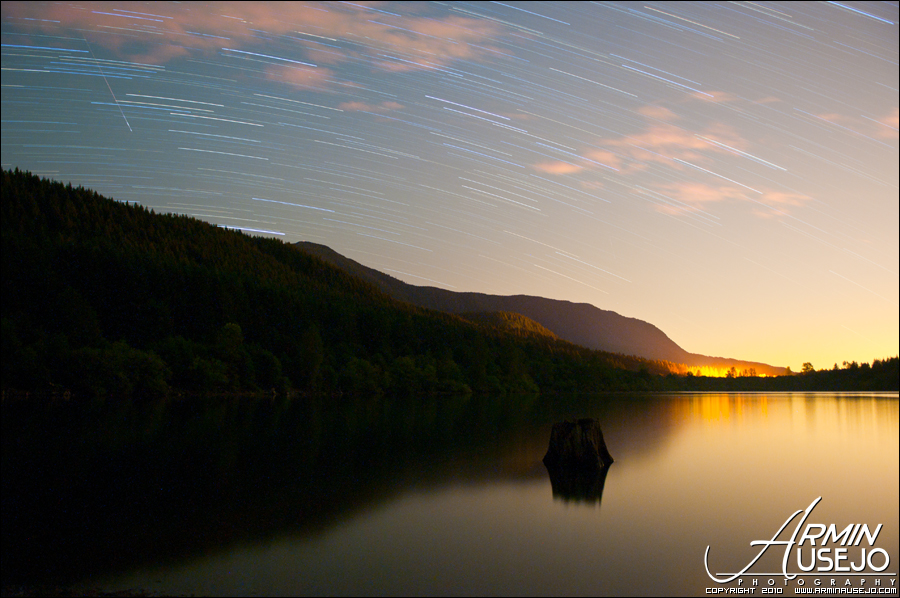 Star Trails with a Shooting Star