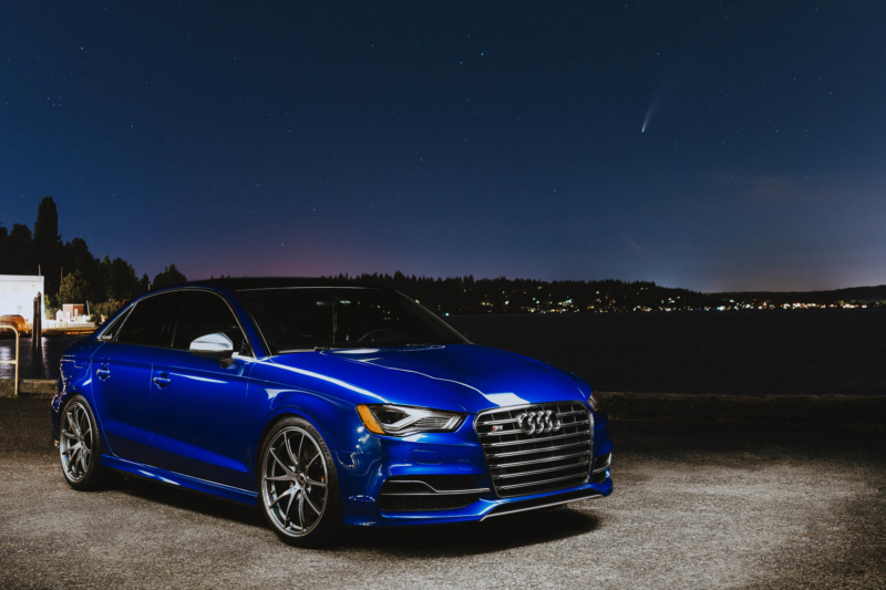 Audi S3 with Comet NEOWISE