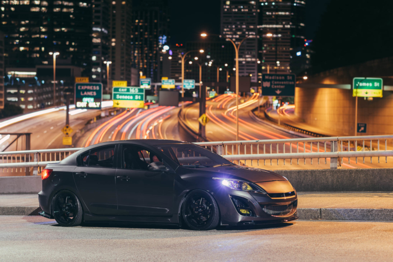 Mackey's Mazda 3 on Yesler Way in Seattle