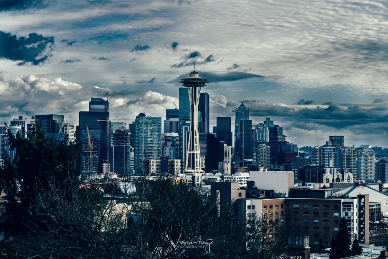 Moody Seattle from Kerry Park, February 2020