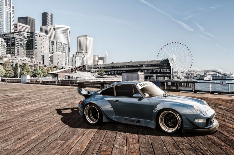 RWB Porsche on the Seattle waterfront