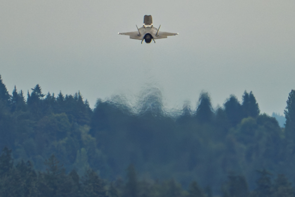 F-35 at the Seafair Airshow in August