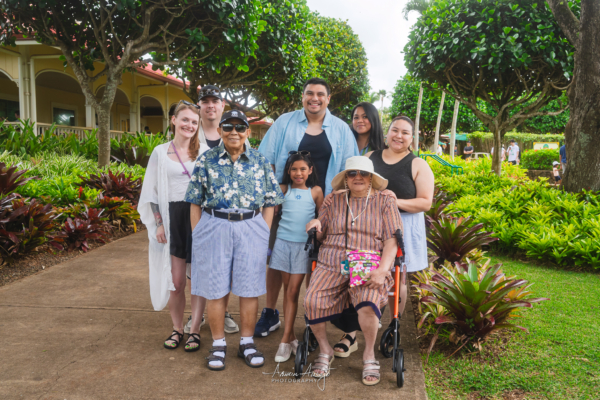 Family and friends at the Dole Plantation
